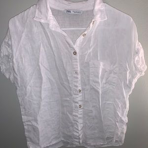 White Button Up Top